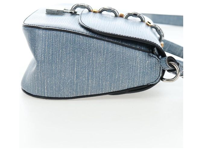 LOUIS VUITTON Epi Denim Chain It PM Shoulder Bag Blue M50271 LV Auth 198692SAM - vista 4