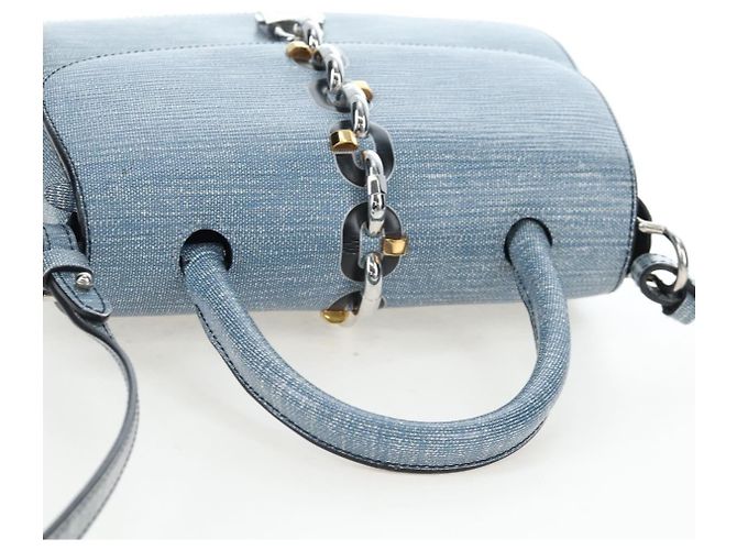 LOUIS VUITTON Epi Denim Chain It PM Shoulder Bag Blue M50271 LV Auth 198692SAM - vista 6