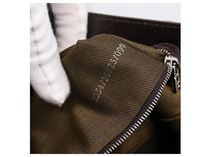 Borsa a tracolla FENDI Zucca Canvas Mamma Baguette Marrone Argento Auth BA15303V - vista 12