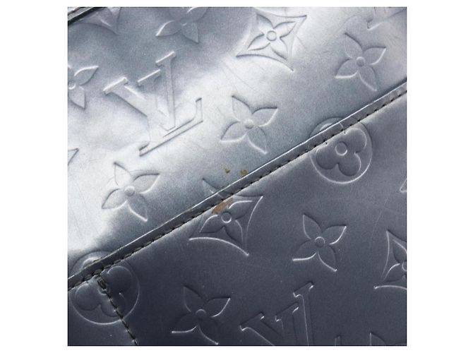 LOUIS VUITTON Monogram Mat Sutter Shoulder Bag Blue M55165 LV Auth BA15117 - vista 10