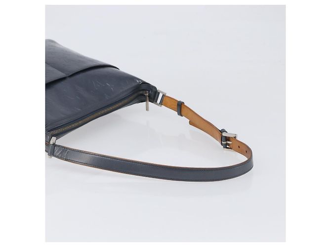 LOUIS VUITTON Monogram Mat Sutter Shoulder Bag Blue M55165 LV Auth BA15117 - vista 7
