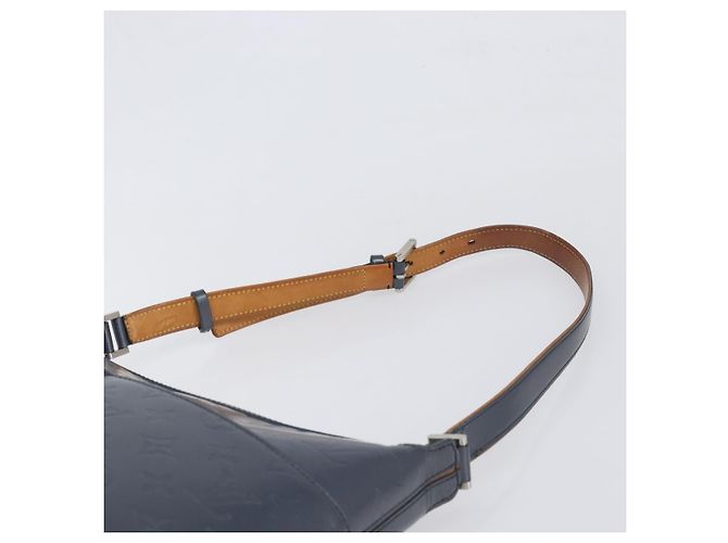 LOUIS VUITTON Monogram Mat Sutter Shoulder Bag Blue M55165 LV Auth BA15117 - vista 8