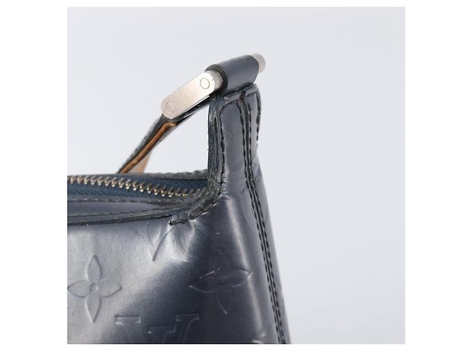 LOUIS VUITTON Monogram Mat Sutter Shoulder Bag Blue M55165 LV Auth BA15117 - vista 9