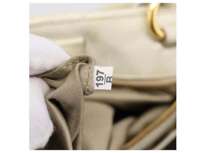 Borsa a mano Miu Miu in pelle Ivory Gold Auth 196961A D'oro Crudo - vista 12