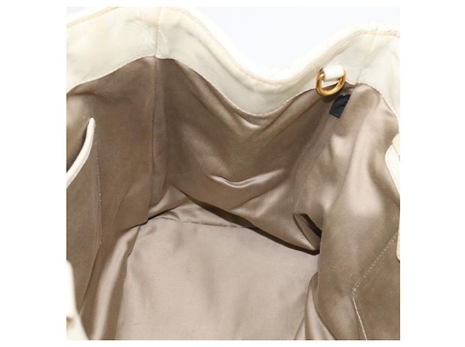 Borsa a mano Miu Miu in pelle Ivory Gold Auth 196961A D'oro Crudo - vista 19