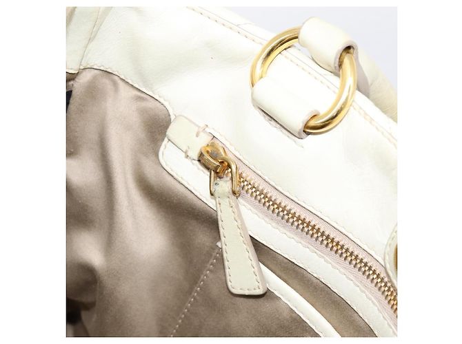 Borsa a mano Miu Miu in pelle Ivory Gold Auth 196961A D'oro Crudo - vista 20