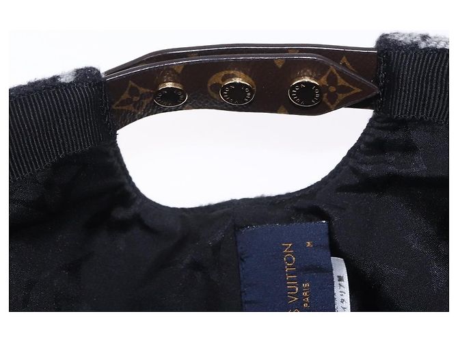 LOUIS VUITTON Monogram Carry on Hat Wool M Black M76712 LV Auth BA15278M Nero Monogramma - vista 10