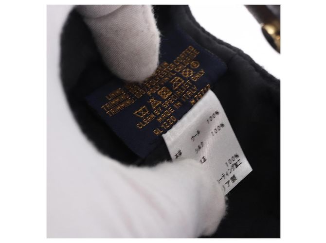 LOUIS VUITTON Monogram Carry on Hat Wool M Black M76712 LV Auth BA15278M Nero Monogramma - vista 18