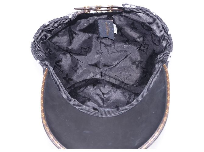 LOUIS VUITTON Monogram Carry on Hat Wool M Black M76712 LV Auth BA15278M Nero Monogramma - vista 9