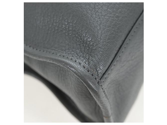 BALENCIAGA Classic Metallic Ege City Bag Leather 2way Gray 432831 Auth 197181SAM Marrone Argento - vista 17