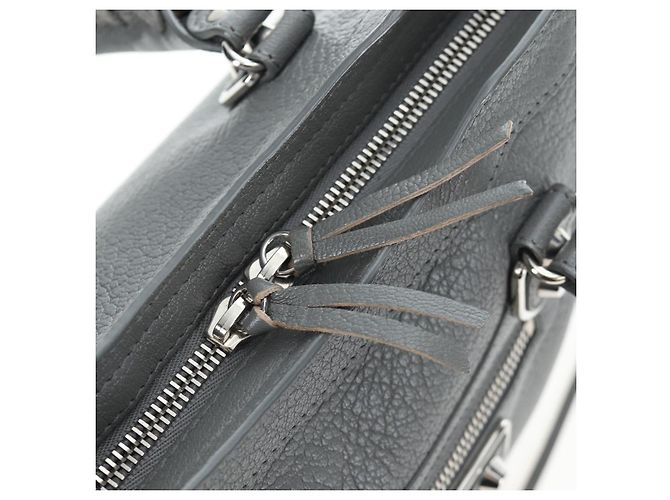 BALENCIAGA Classic Metallic Ege City Bag Leather 2way Gray 432831 Auth 197181SAM Marrone Argento - vista 21