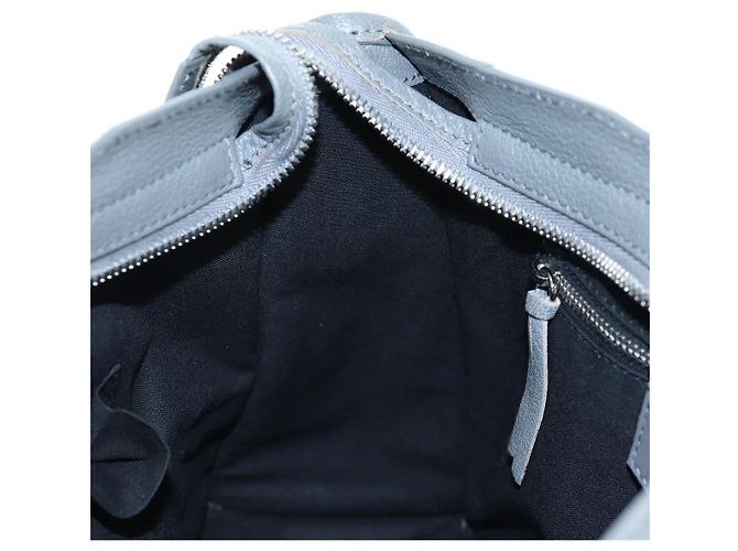 BALENCIAGA Classic Metallic Ege City Bag Leather 2way Gray 432831 Auth 197181SAM Marrone Argento - vista 24