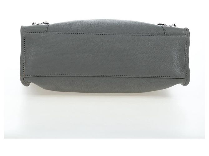 BALENCIAGA Classic Metallic Ege City Bag Leather 2way Gray 432831 Auth 197181SAM Marrone Argento - vista 5