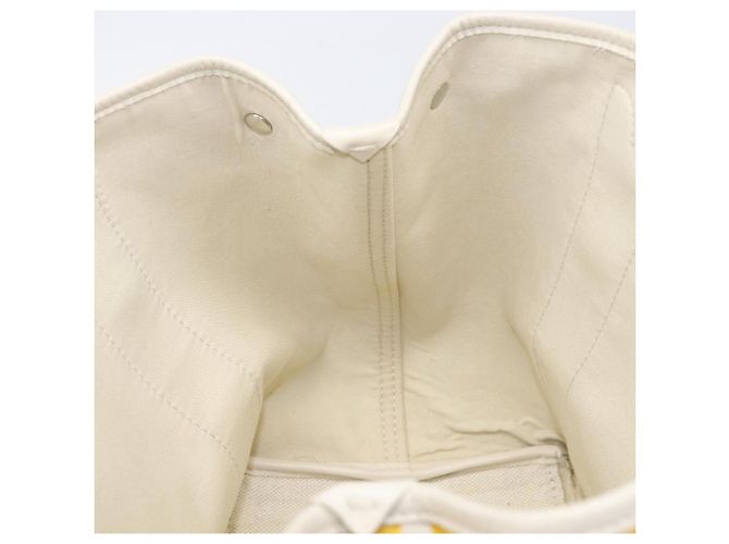 Borsa a mano BALENCIAGA Navy Cabas S Canvas Giallo Argento Auth 200904A - vista 19