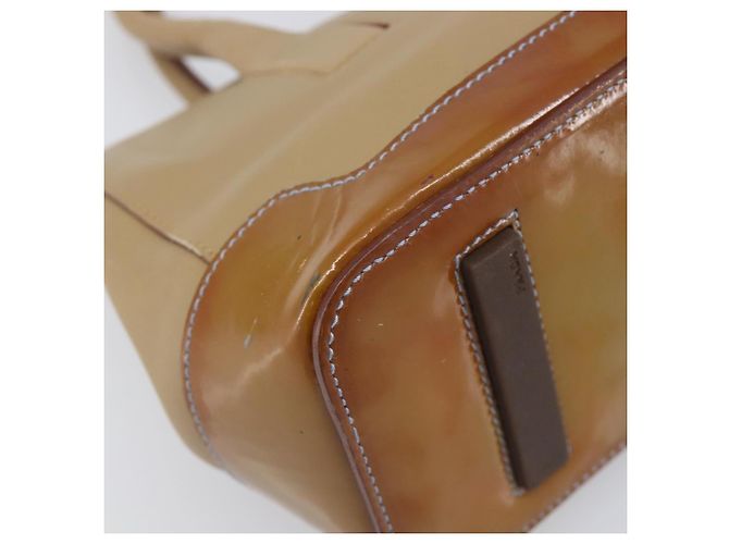 Borsa PRADA in pelle beige argento autentica 197618 - vista 15