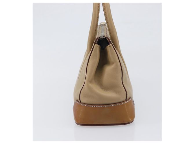 Borsa PRADA in pelle beige argento autentica 197618 - vista 3
