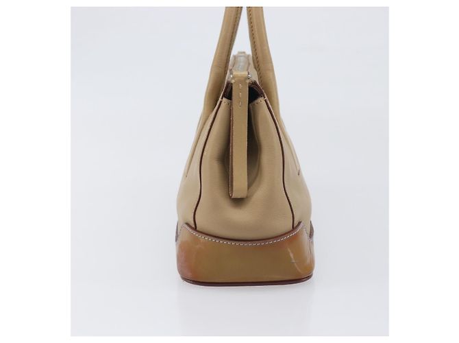 Borsa PRADA in pelle beige argento autentica 197618 - vista 4