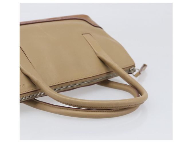 Borsa PRADA in pelle beige argento autentica 197618 - vista 7