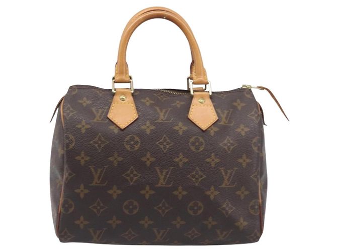 Borsa a mano LOUIS VUITTON Monogram Speedy 25 M41528 LV Auth am12418V Monogramma - vista 13