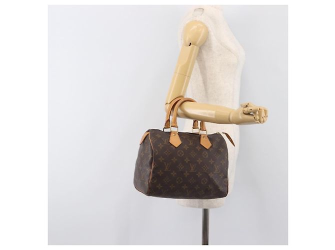 Borsa a mano LOUIS VUITTON Monogram Speedy 25 M41528 LV Auth am12418V Monogramma - vista 24