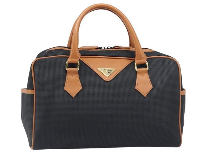 SAINT LAURENT Bolsa Boston PVC Canvas Black Gold Auth 199641 Preto Dourado - vista 2