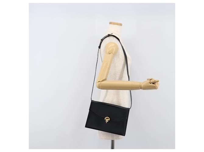 16 Céline CELINE Schultertasche aus Leder Schwarz Gold Auth 198571 Golden - Ansicht 24