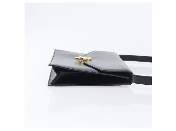 16 Céline CELINE Schultertasche aus Leder Schwarz Gold Auth 198571 Golden - Ansicht 3