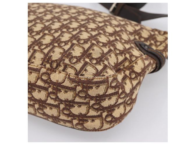 Borsa a tracolla Christian Dior Trotter Canvas Beige Auth ka5911A - vista 13