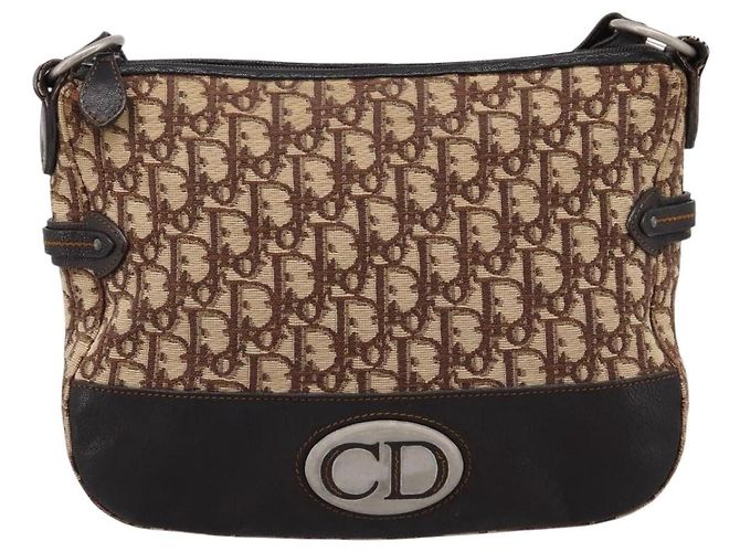 Borsa a tracolla Christian Dior Trotter Canvas Beige Auth ka5911A - vista 2