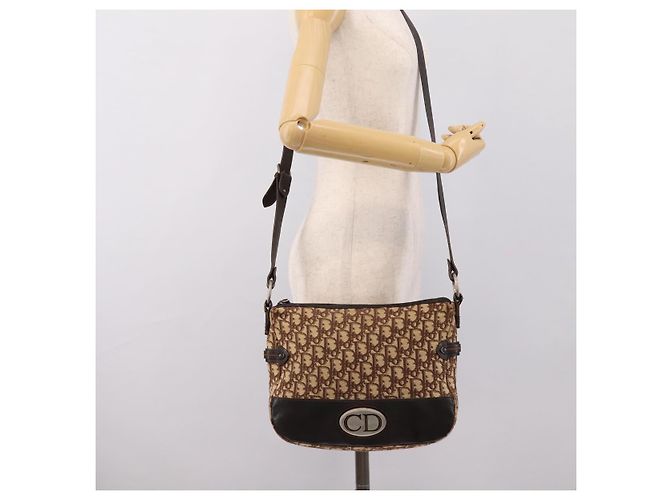Borsa a tracolla Christian Dior Trotter Canvas Beige Auth ka5911A - vista 23