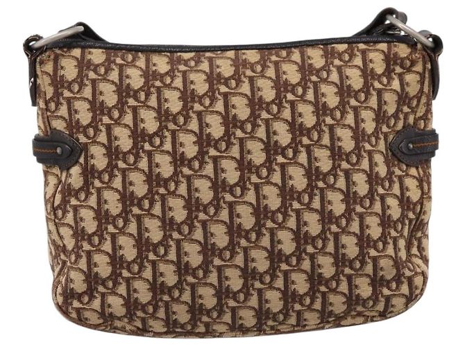 Borsa a tracolla Christian Dior Trotter Canvas Beige Auth ka5911A - vista 3