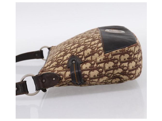 Borsa a tracolla Christian Dior Trotter Canvas Beige Auth ka5911A - vista 4