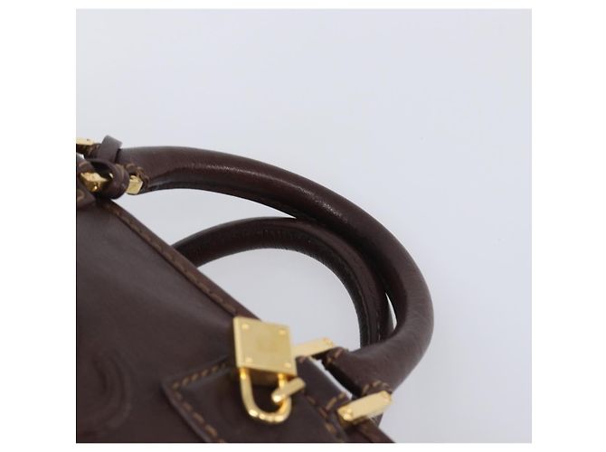 Borsa a mano LOEWE Amazona 28 in pelle marrone oro Auth yk20728V D'oro - vista 14