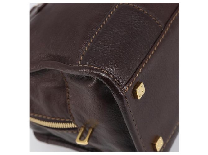 Borsa a mano LOEWE Amazona 28 in pelle marrone oro Auth yk20728V D'oro - vista 15