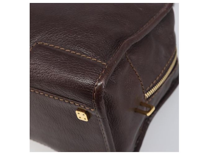 Borsa a mano LOEWE Amazona 28 in pelle marrone oro Auth yk20728V D'oro - vista 16