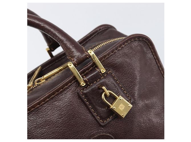 Borsa a mano LOEWE Amazona 28 in pelle marrone oro Auth yk20728V D'oro - vista 18