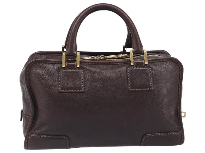 Borsa a mano LOEWE Amazona 28 in pelle marrone oro Auth yk20728V D'oro - vista 2