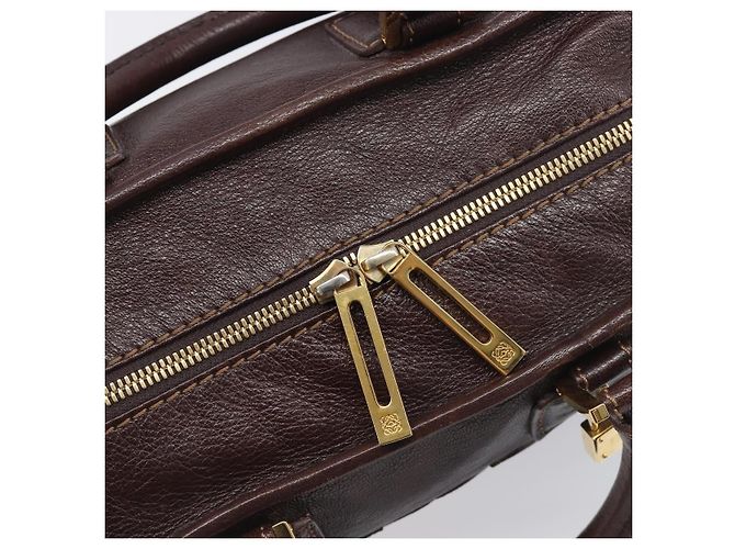 Borsa a mano LOEWE Amazona 28 in pelle marrone oro Auth yk20728V D'oro - vista 20