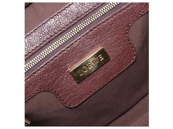 Borsa a mano LOEWE Amazona 28 in pelle marrone oro Auth yk20728V D'oro - vista 21