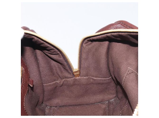 Borsa a mano LOEWE Amazona 28 in pelle marrone oro Auth yk20728V D'oro - vista 22