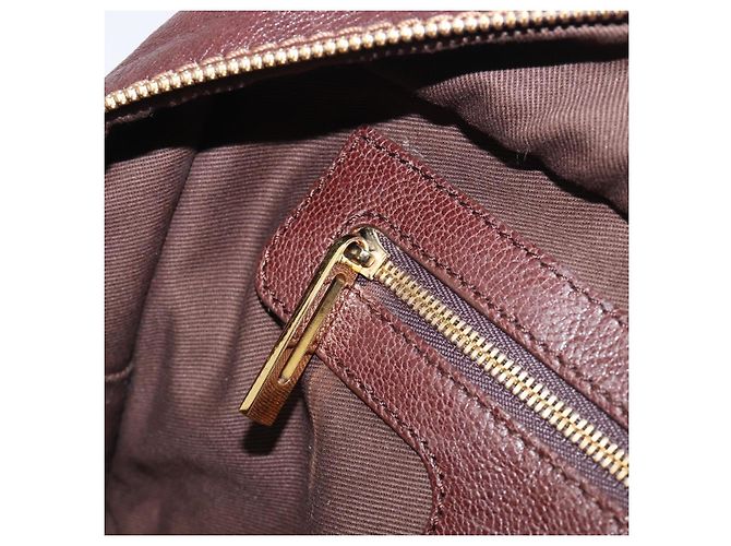 Borsa a mano LOEWE Amazona 28 in pelle marrone oro Auth yk20728V D'oro - vista 24
