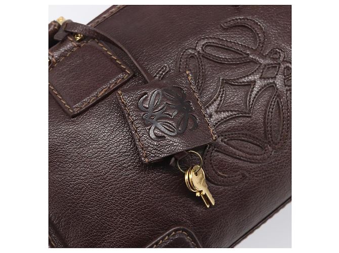 Borsa a mano LOEWE Amazona 28 in pelle marrone oro Auth yk20728V D'oro - vista 9