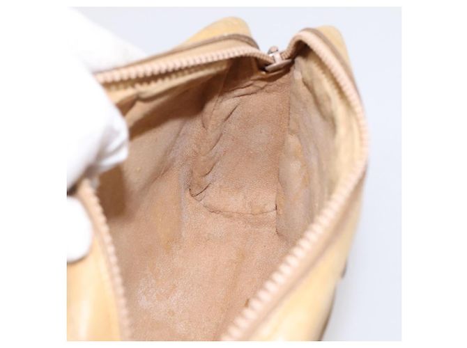 Borsa a tracolla GUCCI Web Sherry Line Canvas Beige Gold Auth 200924 D'oro - vista 17