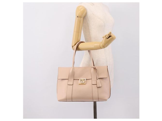 Borsa Tote Salvatore Ferragamo Gancini in pelle rosa e oro Auth 199216V D'oro - vista 23
