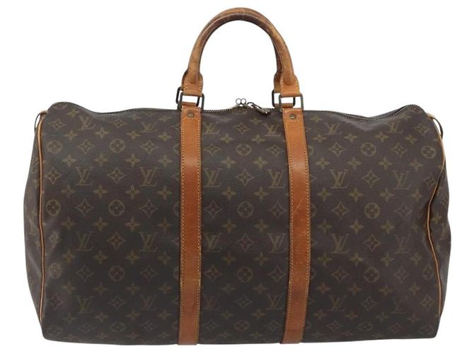 LOUIS VUITTON Monogram Keepall 50 Boston Bag M41426 LV Auth 196430 Monogramma - vista 13