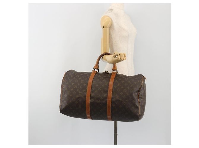 LOUIS VUITTON Monogram Keepall 50 Boston Bag M41426 LV Auth 196430 Monogramma - vista 20