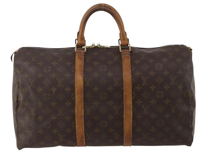 LOUIS VUITTON Monogram Keepall 50 Boston Bag M41426 LV Auth 197501 Monogramma - vista 13