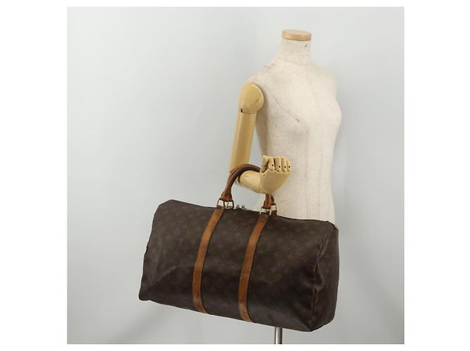 LOUIS VUITTON Monogram Keepall 50 Boston Bag M41426 LV Auth 197501 Monogramma - vista 23