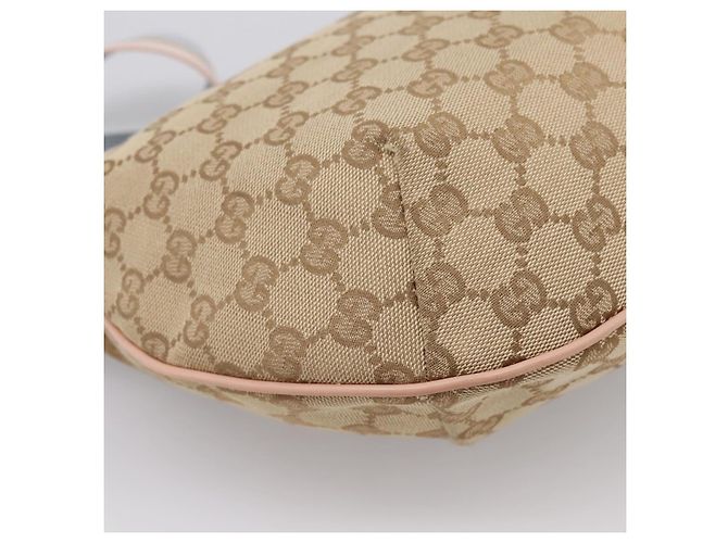 Borsa a tracolla GUCCI GG Canvas Sherry Line Beige Tono Oro 181092 Auth BA15362 - vista 13