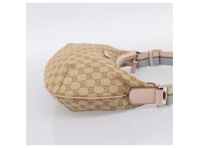Borsa a tracolla GUCCI GG Canvas Sherry Line Beige Tono Oro 181092 Auth BA15362 - vista 5